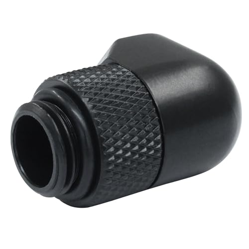 PHITUODA 6 Pack G1/4" Male to Female Extender Fitting, 90° Rotary Elbow Fitting Adapter Connector Water Cooling Fittings for Compter Water Cooling System, Black - Image 5