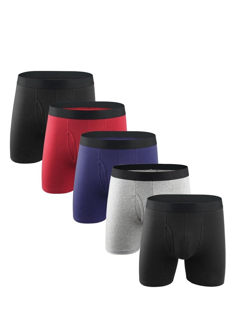 Loquat 5PCS Breathable Boxers Set Multicolour UK US Size 