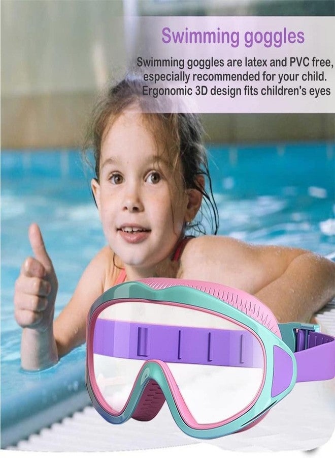 ECHSRT Swimming Goggles for Kids Big Frame Leakproof Swimming Goggles for Children Kids Swim Goggles with Anti Fog and UV Protection for Boys Girls for Age 2-16 with Ear Plugs - Image 5