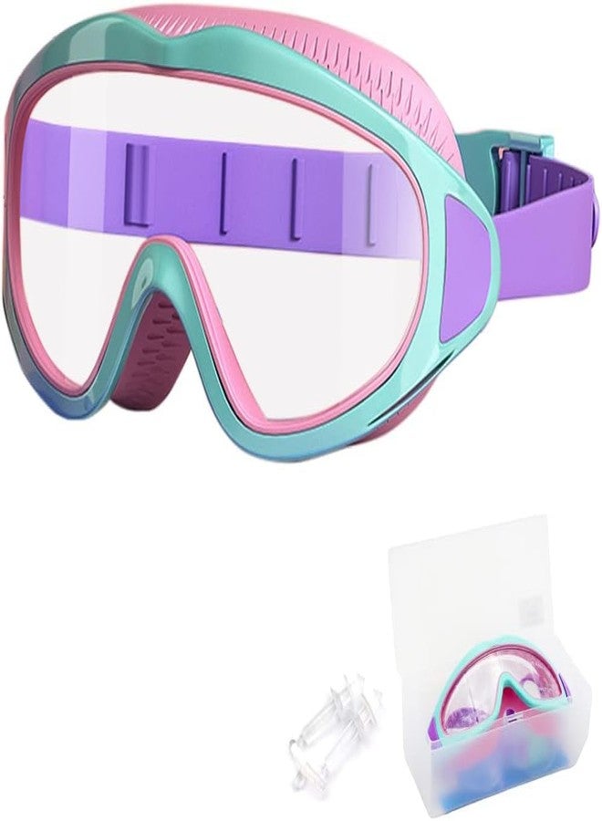 ECHSRT Swimming Goggles for Kids Big Frame Leakproof Swimming Goggles for Children Kids Swim Goggles with Anti Fog and UV Protection for Boys Girls for Age 2-16 with Ear Plugs - Image 1