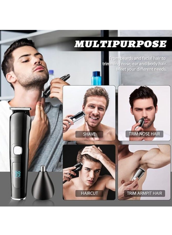 general Professional Hair Trimmer 11-in-1 Beard Trimmer u0026 Hair Trimmer with Length Setting, Hair Trimmer, Rechargeable, LED Display, Gift for Face, Head, Body Hair Men - Image 4