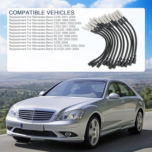 JDMSPEED New Spark Plug Ignition Wire Set Replacement for Mercedes Benz C-Class E-Class ML SLK 320 350 - Image 2