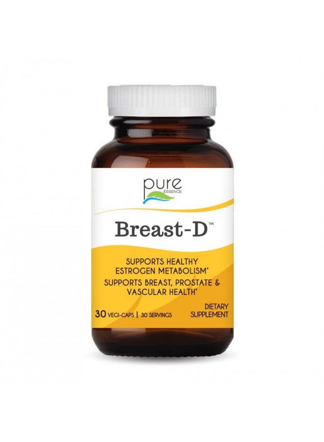 PURE ESSENCE LABS D by Pure Essence - Natural Supplement for Estrogen Balance, Hormonal Acne, and Menopause Support with Vitamin D3, Calcium, Green Tea & Lycopene - 30 Capsules - Image 1