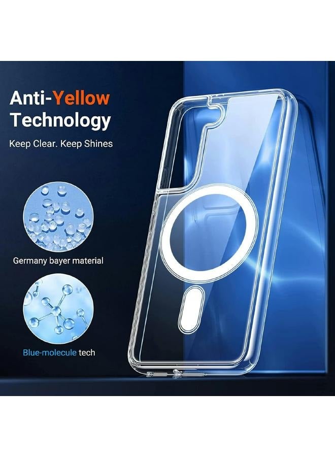 حافظة جالكسي شفافة لموبايل سامسونج جالكسي اس 22 (Samsung Galaxy S22)، متوافق مع ماغ سيف للشحن اللاسلكي، حافظة رفيعة للغاية مضادة للصدمات وشفافة 6.1 انش (2022) - Image 2