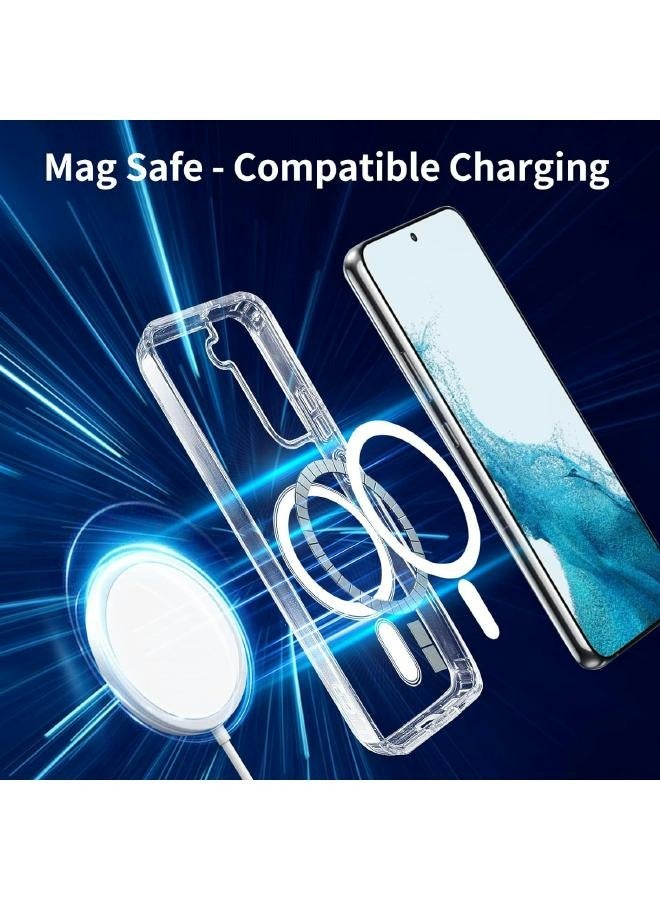 حافظة جالكسي شفافة لموبايل سامسونج جالكسي اس 22 (Samsung Galaxy S22)، متوافق مع ماغ سيف للشحن اللاسلكي، حافظة رفيعة للغاية مضادة للصدمات وشفافة 6.1 انش (2022) - Image 3