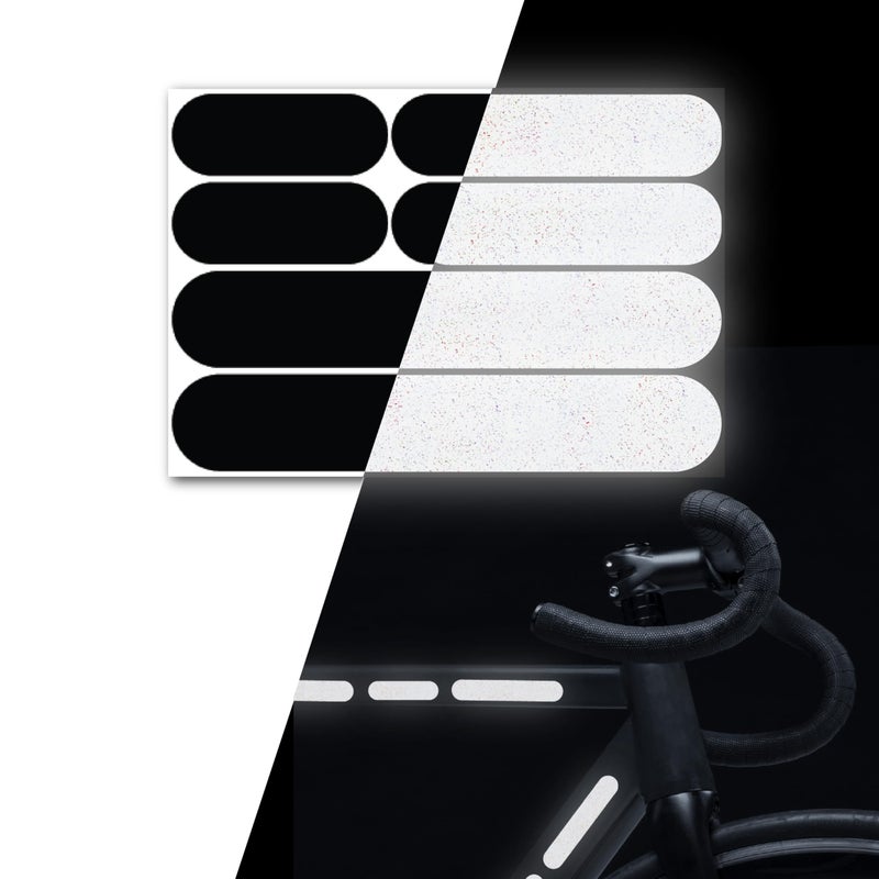 Elos Reflective Gear 3M Black Stickers  Helmet Tape Motorcycle Tape Hi Viz Stickers for Helmets  Discreet Black Until Light Hits It Jumbo