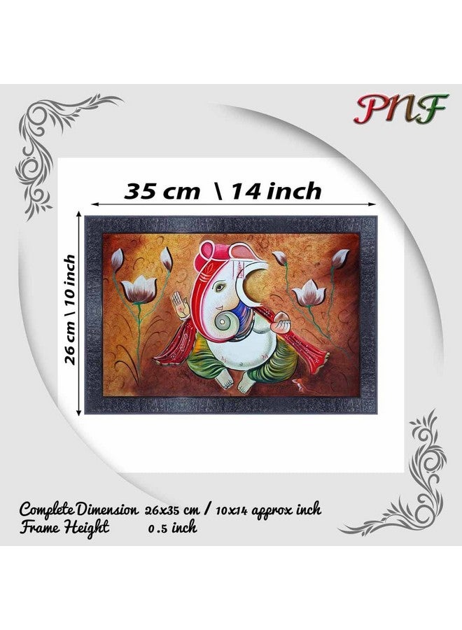 PNF Poster N Frames Ganesh Ji Wooden Photo Frame With Acrylic Sheet | For Living, Pooja Room | Home Decoration Item | Best Gifting Option (10 * 14Inch,Multicolour,Synthetic) 4944 - Image 2
