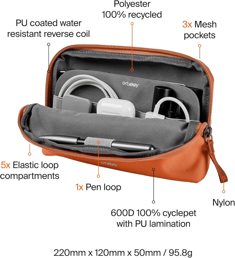 Orbitkey Orbitkey Desk Pouch  Terracotta - Image 5