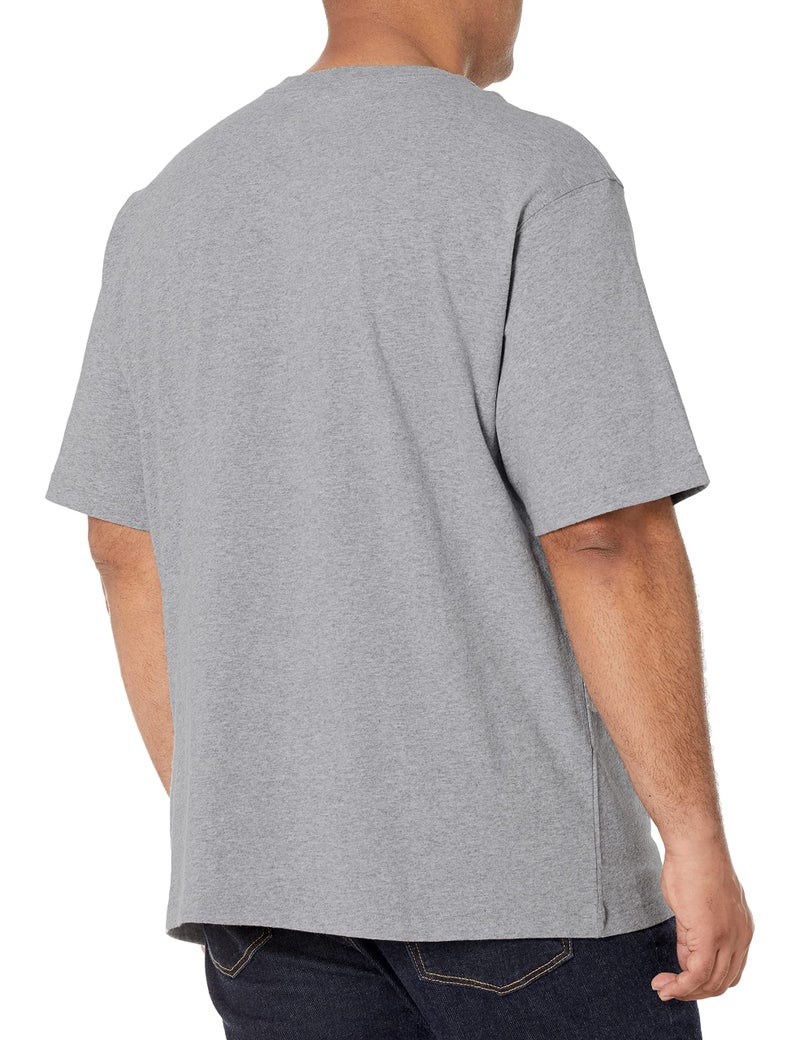 Carhartt Mens Loose Fit Heavyweight Short-Sleeve Pocket T-Shirt Work Utility t Shirts, Heather Gray, Large Tall US - Image 2