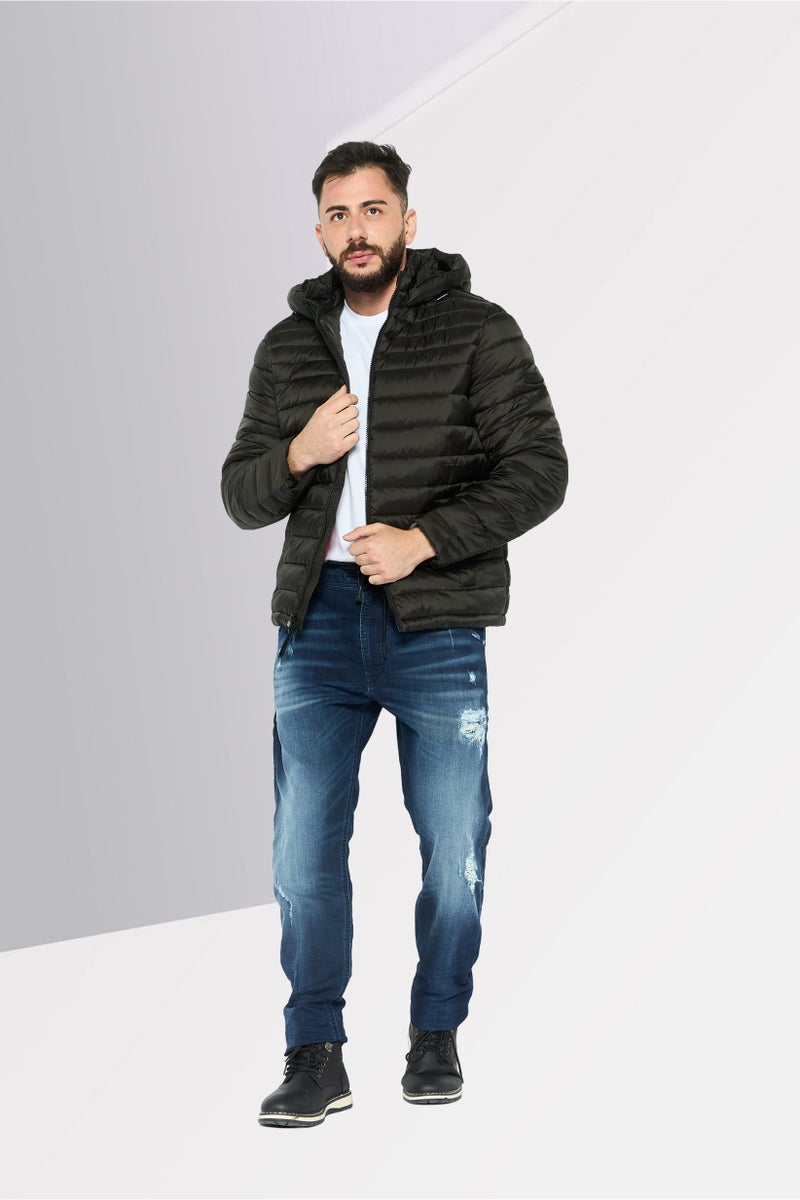 Michael Kors Men Quilted Hooded Puffer Jacket, Dark Olive - Image 3