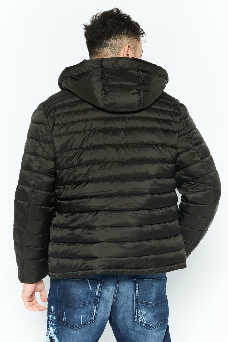 Michael Kors Men Quilted Hooded Puffer Jacket, Dark Olive - Image 2