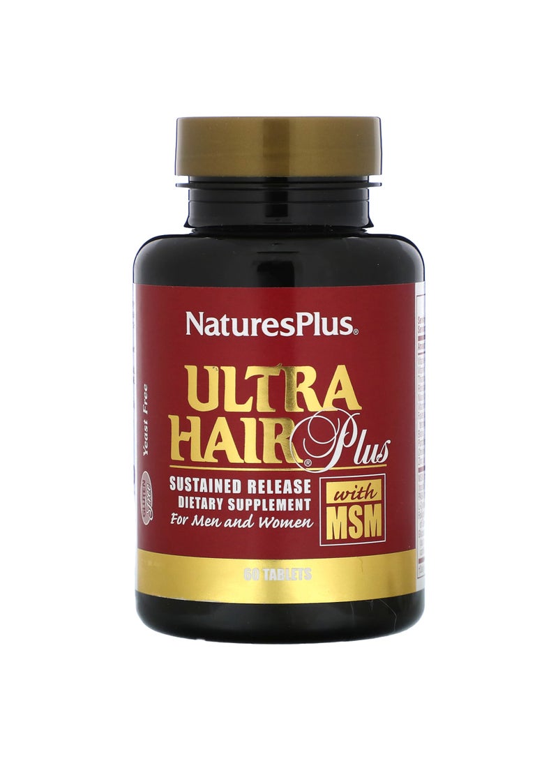 Ultra Hair Plus with MSM, For Men and Women, 60 Tablets