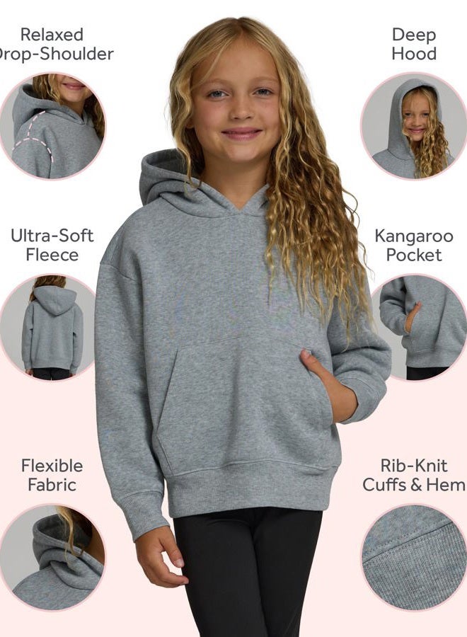 PURE CHAMP Girls Sweatshirt 3 Pack Hoodie for Teen Girls Crewneck Sweatshirt Quarter Zip hoodies Fleece Sizes 4–16 Clothing, Black, Heather Grey, Sky Blue, S - Image 4