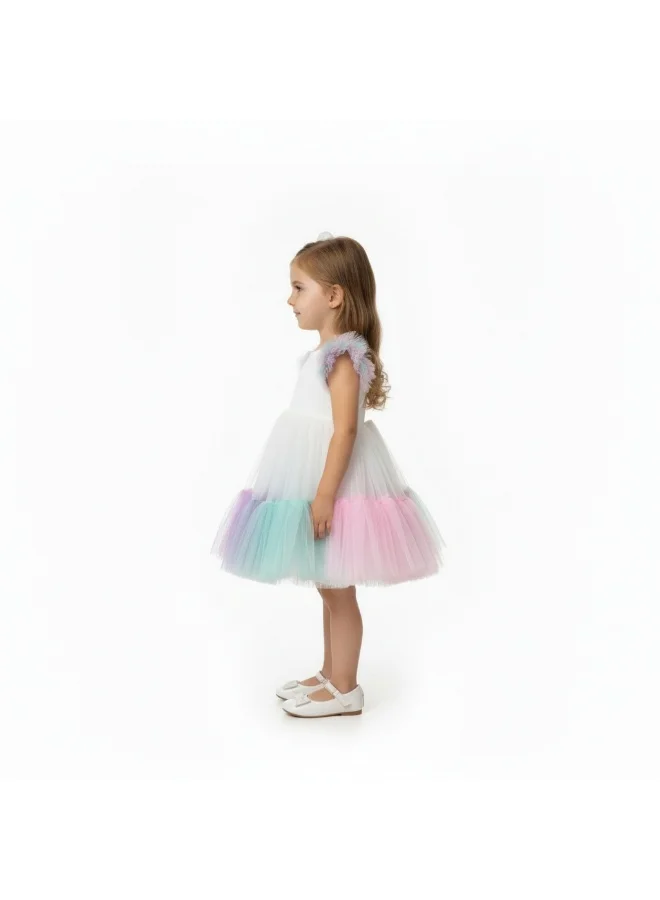 D'Daniela Pastel Tulle Dress