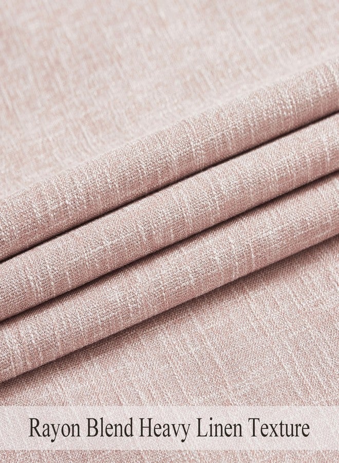 Central Park Pink Full Blackout Curtain with Liner Heavy Linen Texture Thermal Insulated Energy Efficient Window Treatment Drapes 84 Inches Long with Grommet for Bedroom, Rose Pink, 50"x84", 2 Panels - Image 4