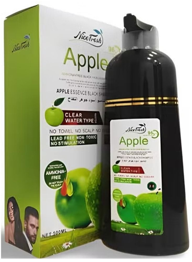 Nice Fresh Apple Hair Color Shampoo Natural Black 2.0 96HR 500ml - Image 2