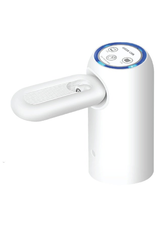 GREEN LION Auto Water Pump Foldable Water Dispenser / Water Inlet Pipe 50 Cm / Battery 1200mAh / Charging Port Type-C / LED Indicator / Pump Power 2.2–2.4L/min - White - Image 1