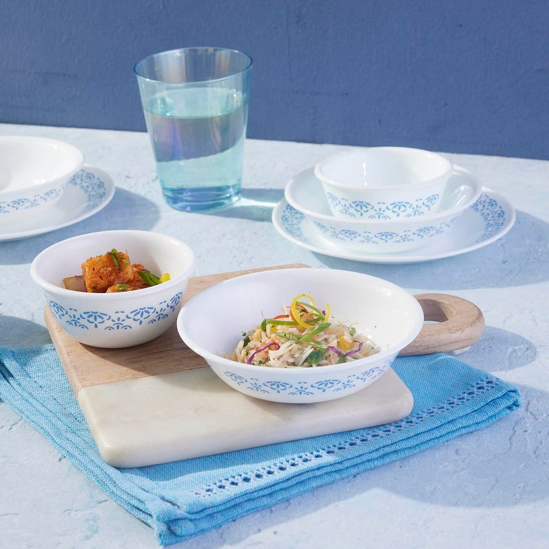 CORELLE Skyline Bay Garden 296ml VegDes Bowl Pack of 6 Break Chip Resistant Lightweight Durable Microwave Dishwasher Safe - Image 3
