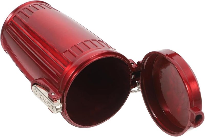 مطفأة سجائر محمولة صغيرة بسلسلة مفاتيح بغطاء محكم للسيارة والسفر في الهواء الطلق بتصميم حديث باللون الأسود - Image 2