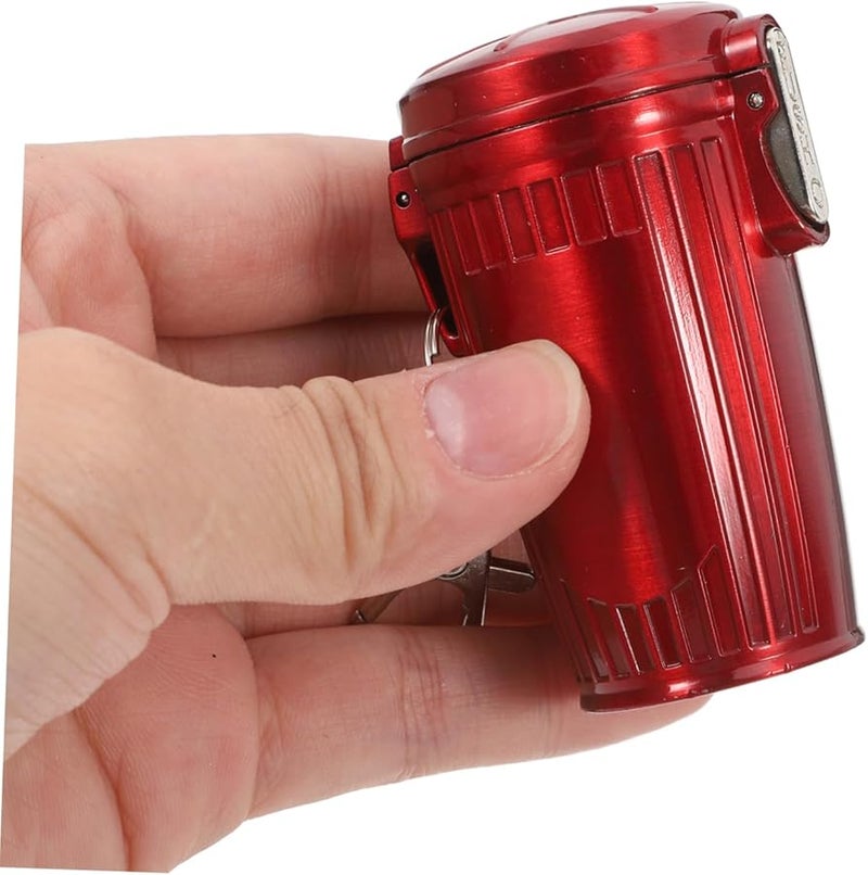 مطفأة سجائر محمولة صغيرة بسلسلة مفاتيح بغطاء محكم للسيارة والسفر في الهواء الطلق بتصميم حديث باللون الأسود - Image 4