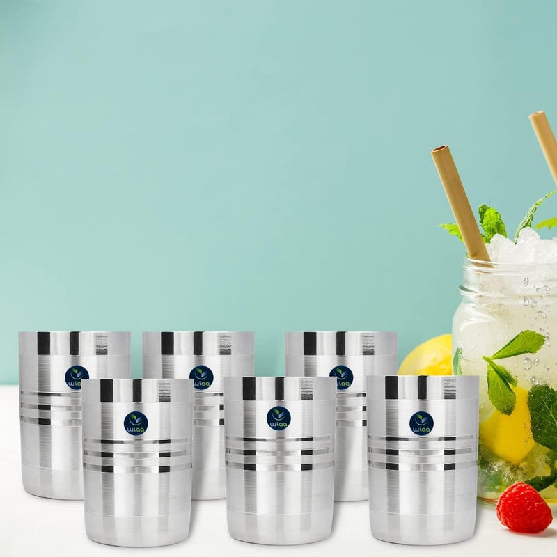 WIAA Stainless Steel Glass Set for Water Beverages300ml Set of 12pc - Image 2