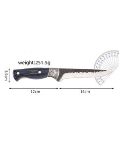 Browning 40Cr13 Steel Multi-Purpose Knife With Carved Steel Head, Butchering and Cutting Knife Hand Knife  - Image 4