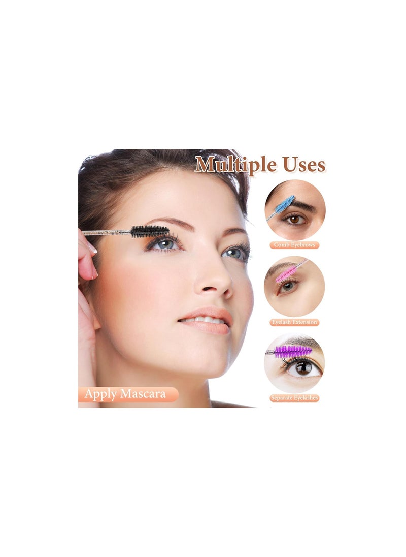 Mn - 50 Pieces Disposable Mascara Brushes Crystal Eyelash Wands Mascara Applicator Spooly For Eyelashes - Image 1