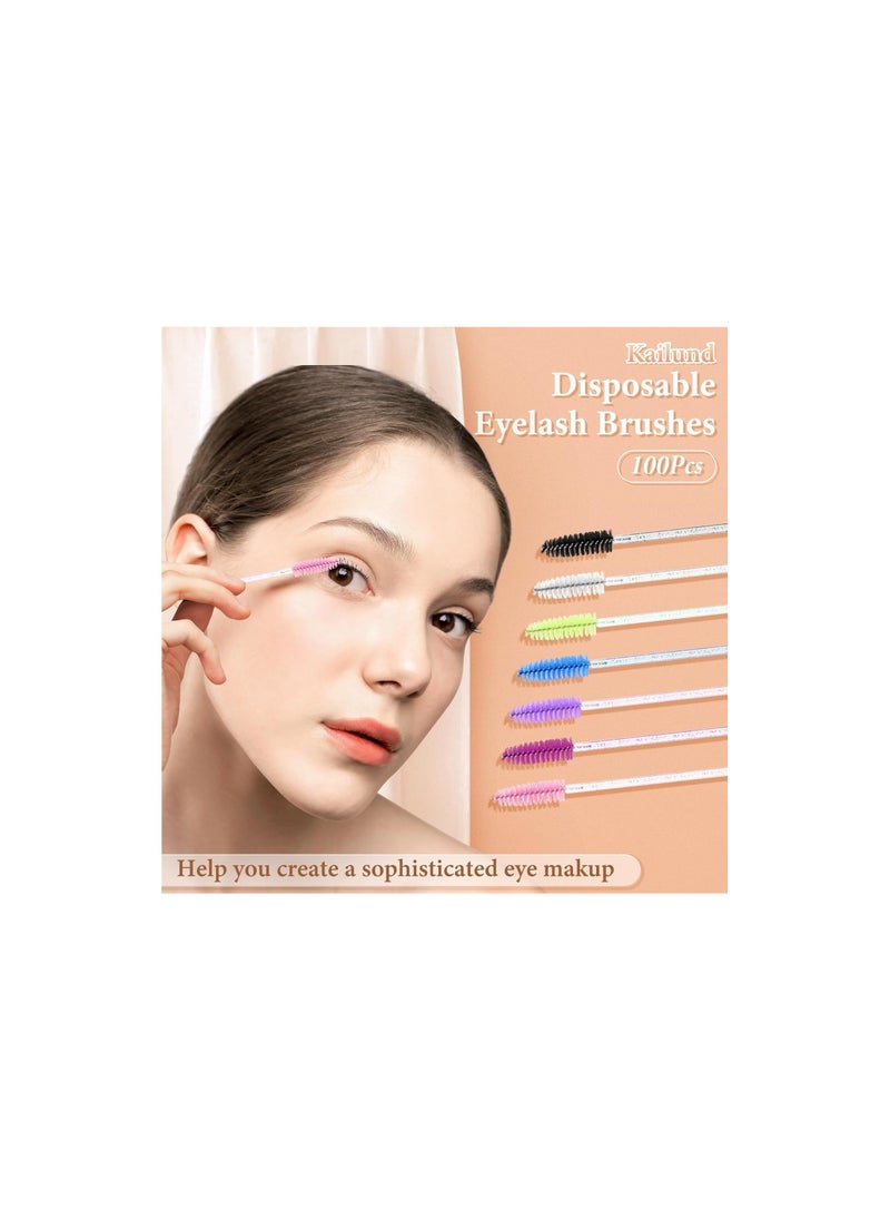 Mn - 50 Pieces Disposable Mascara Brushes Crystal Eyelash Wands Mascara Applicator Spooly For Eyelashes - Image 1