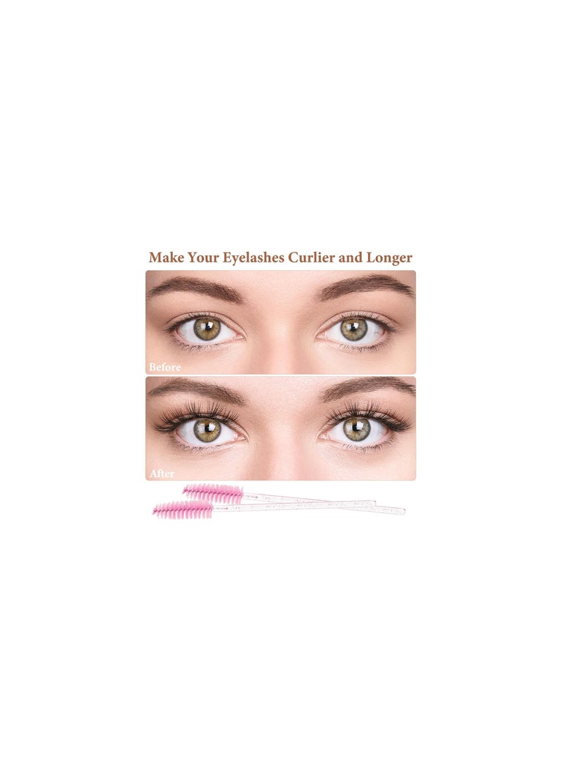 Mn - 50 Pieces Disposable Mascara Brushes Crystal Eyelash Wands Mascara Applicator Spooly For Eyelashes - Image 1