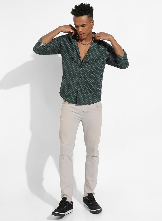 كامبوس سوترا قميص كاجوال بأكمام طويلة وطبعة ديتسي من ستايلي - Image 4