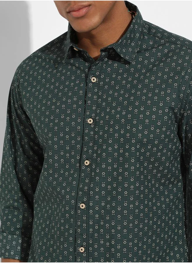 كامبوس سوترا Ditsy Print Long Sleeves Casual Shirt by Styli
