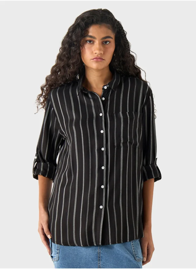 لي كوبر Striped Button Down Shirt