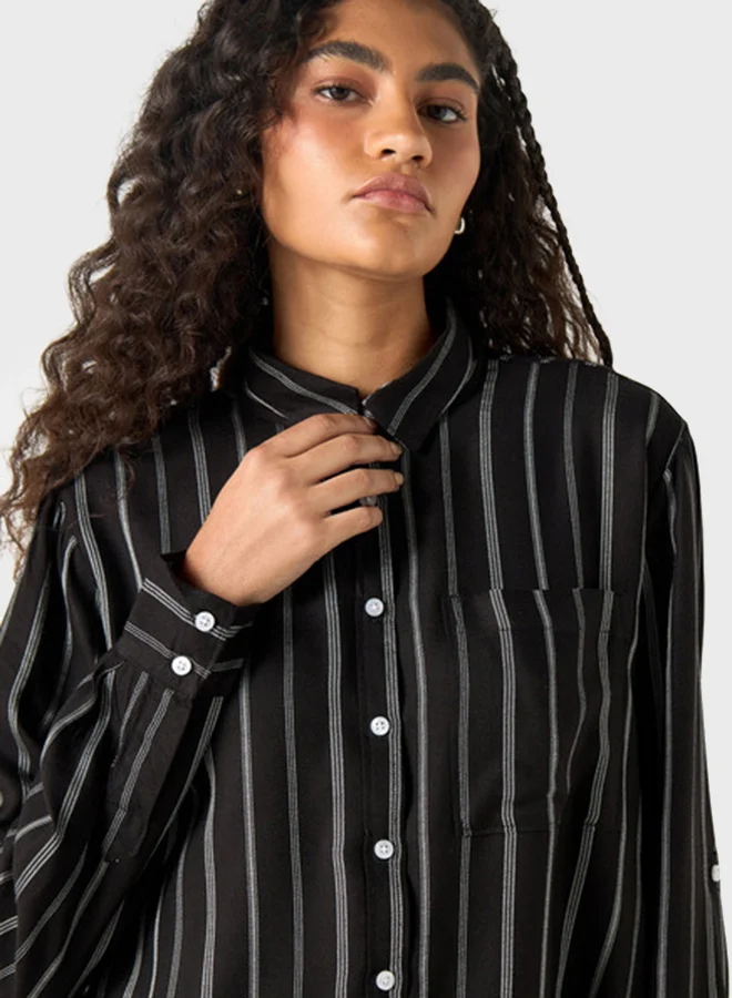 Lee Cooper Striped Button Down Shirt