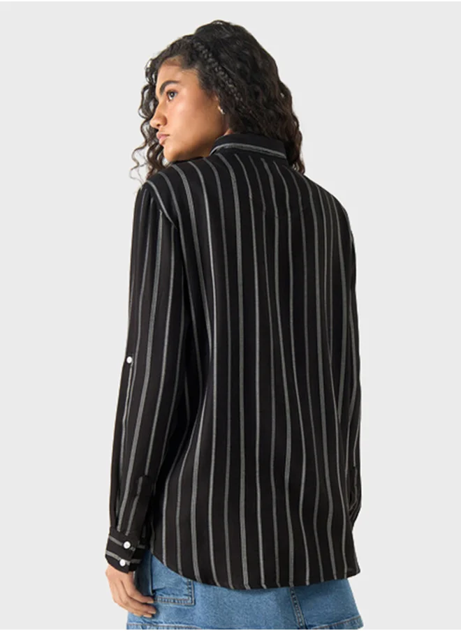 لي كوبر Striped Button Down Shirt