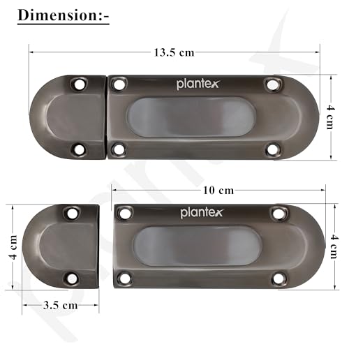 Plantex Latch Lock for Main Door/Heavy Duty Zinc Door Latch for Bathroom/Door Stopper/Baby Latch/Door Lock Latch for Home/Office/Bedroom - Pack of 1 (Satin Black) - Image 3