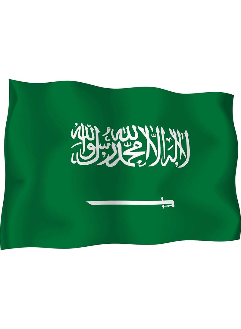 إيروريكس علم المملكة العربية السعودية ٨٠×١٢٠ سم - لافتة خارجية وداخلية عالية الجودة - Image 1