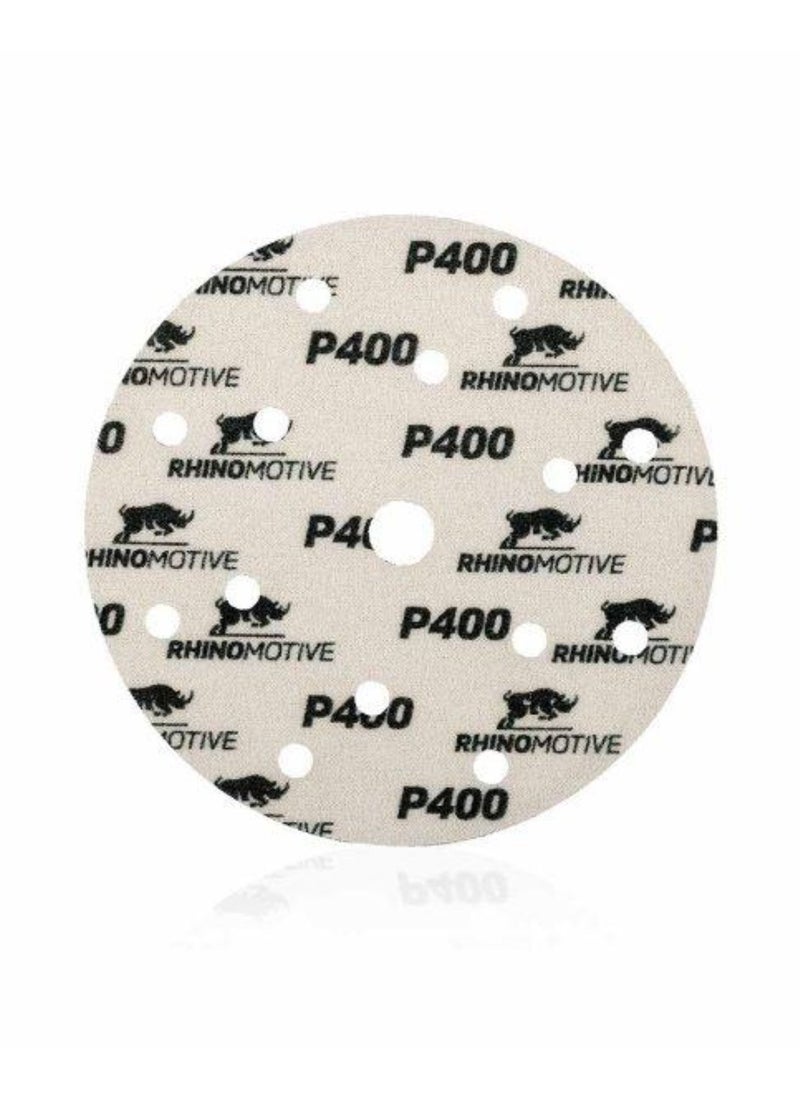 RHINOMOTIVE Automotive MULTI-PURPOSE GOLD Abrasive Discs Grit 400 100Pcs  - Image 3