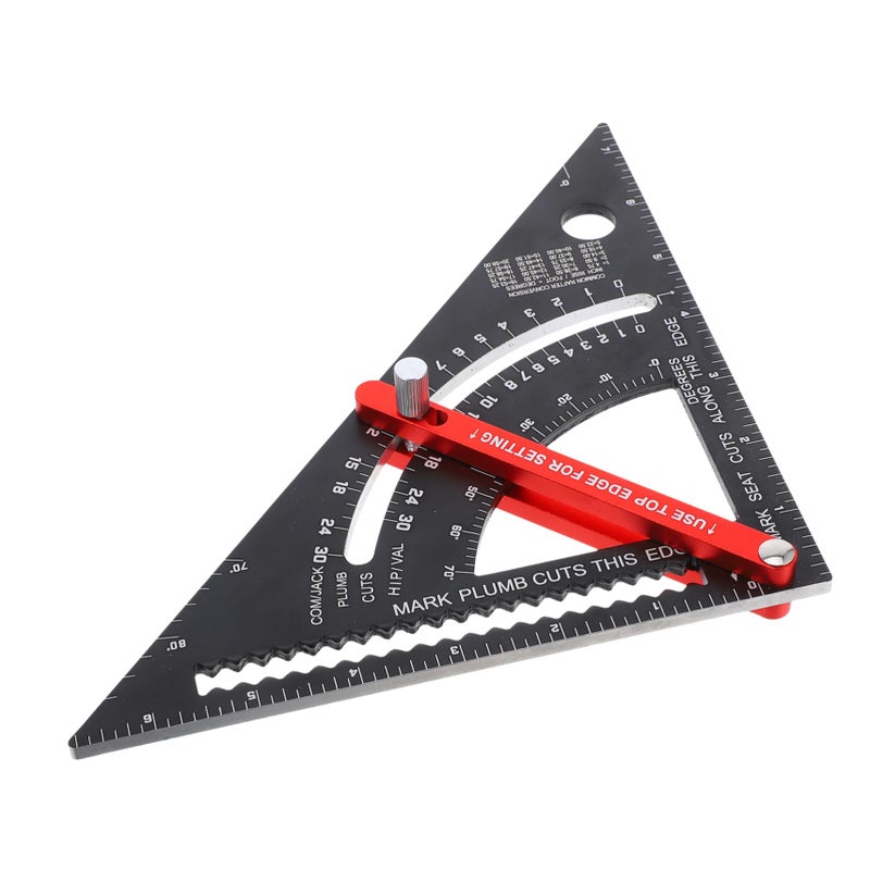 Adjustable Rafter Square 7 Inch Multifunctional Woodworking Tool for Precision Measurement - Image 2