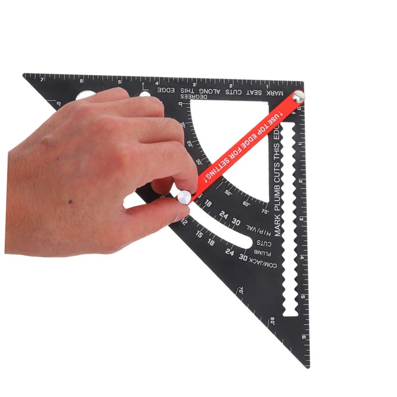 Adjustable Rafter Square 7 Inch Multifunctional Woodworking Tool for Precision Measurement - Image 4