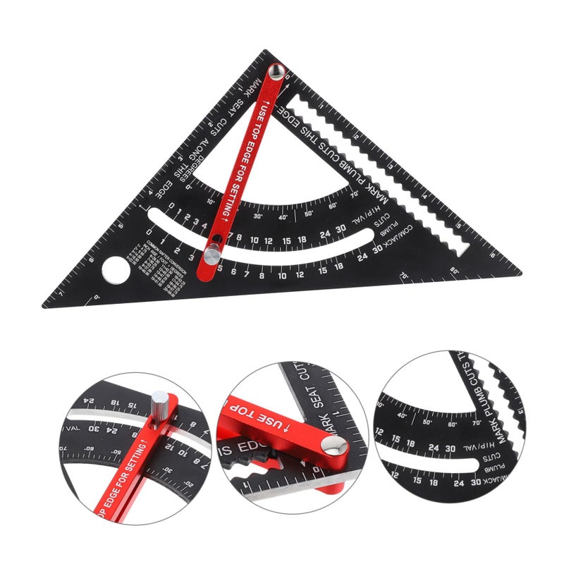 Adjustable Rafter Square 7 Inch Multifunctional Woodworking Tool for Precision Measurement - Image 5