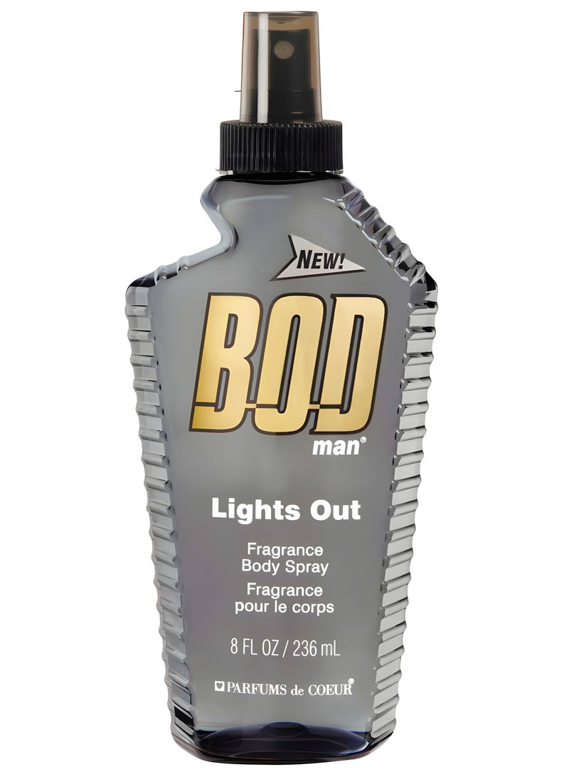 BOD Man Lights Out Fragrance Body Spray 8 FL OZ / 236 mL