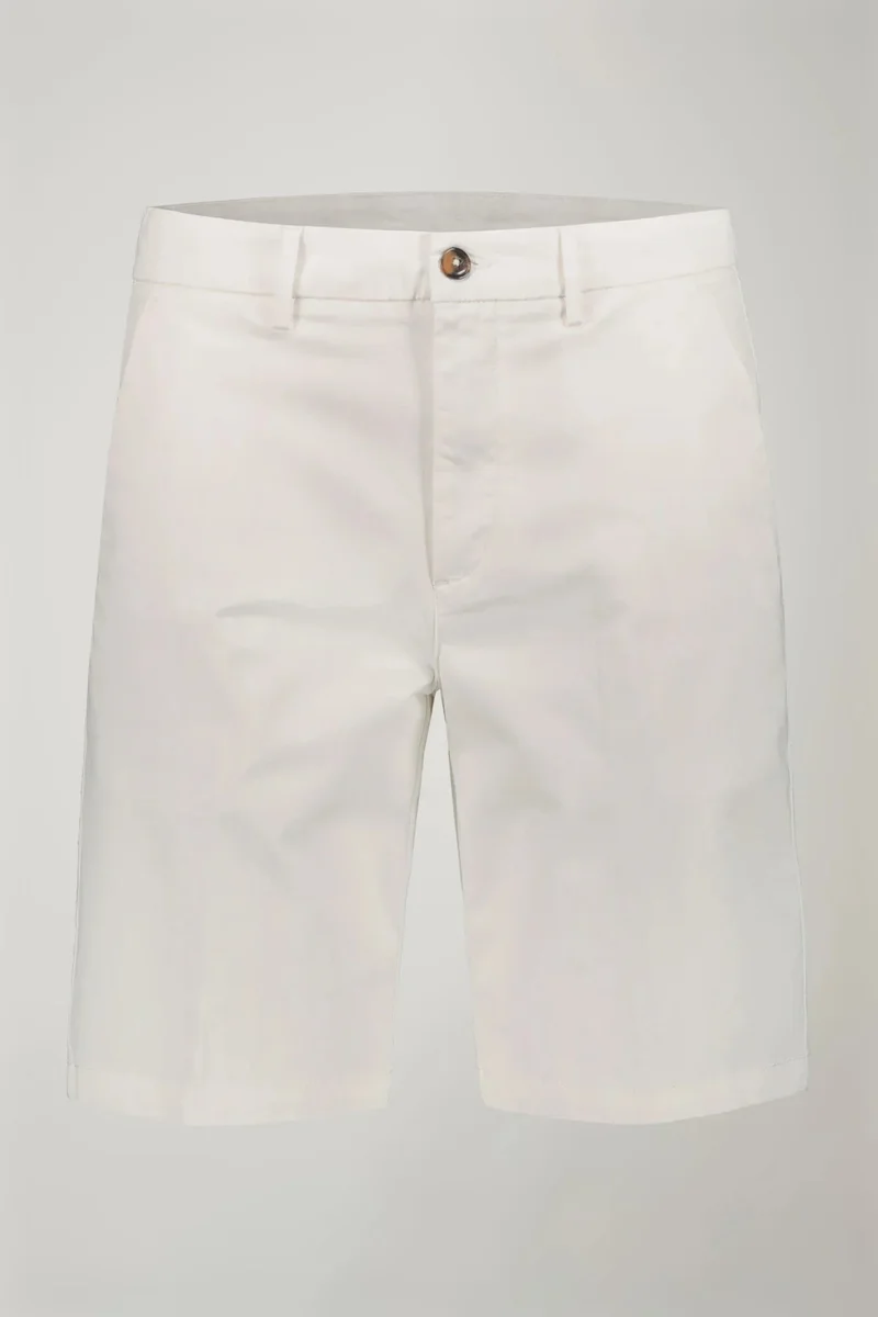 Doppelganger Beige Men's Bermuda shorts classic twill construction regular fit - Cream for Men | Best Price UAE