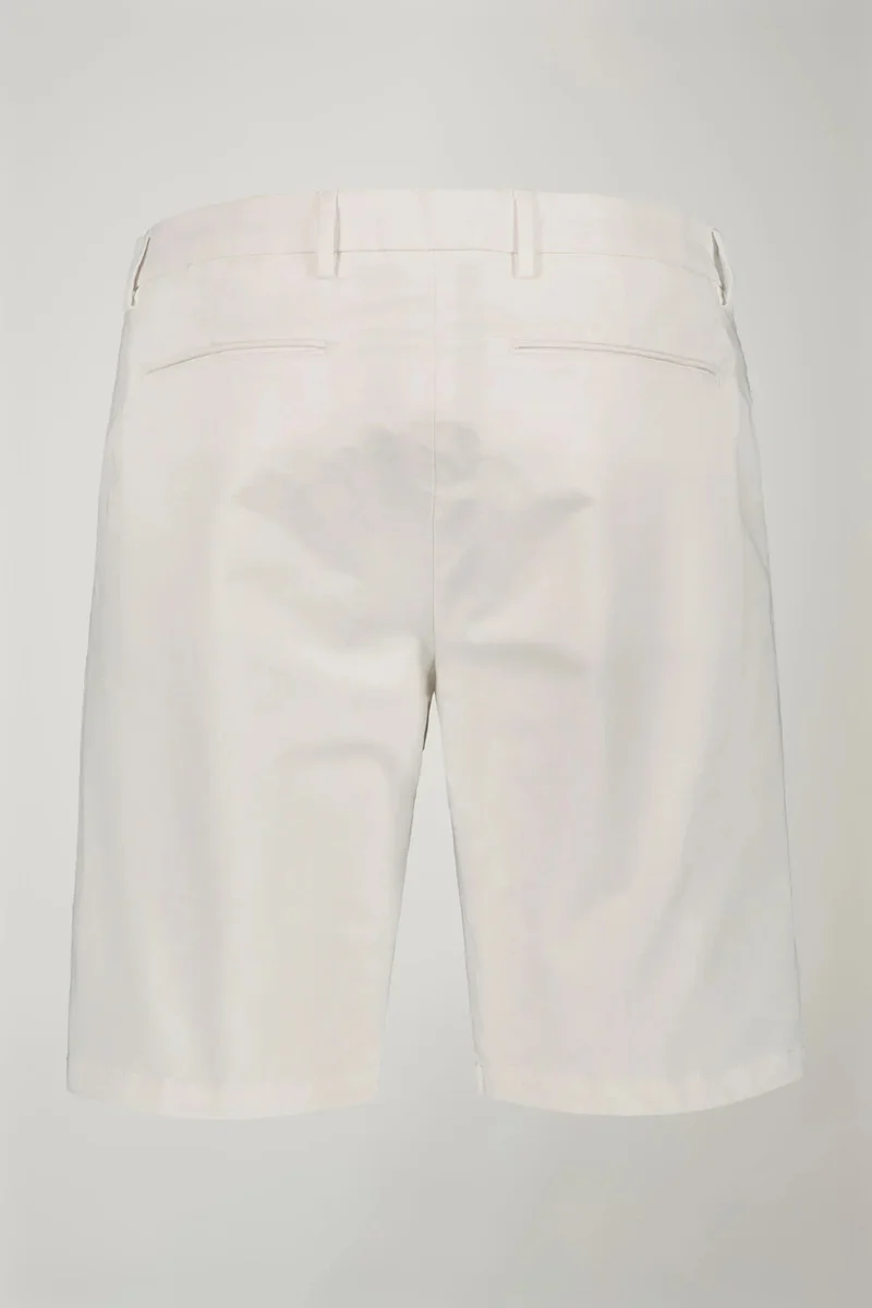 Doppelganger Beige Men's Bermuda shorts classic twill construction regular fit - Cream for Men | Best Price UAE