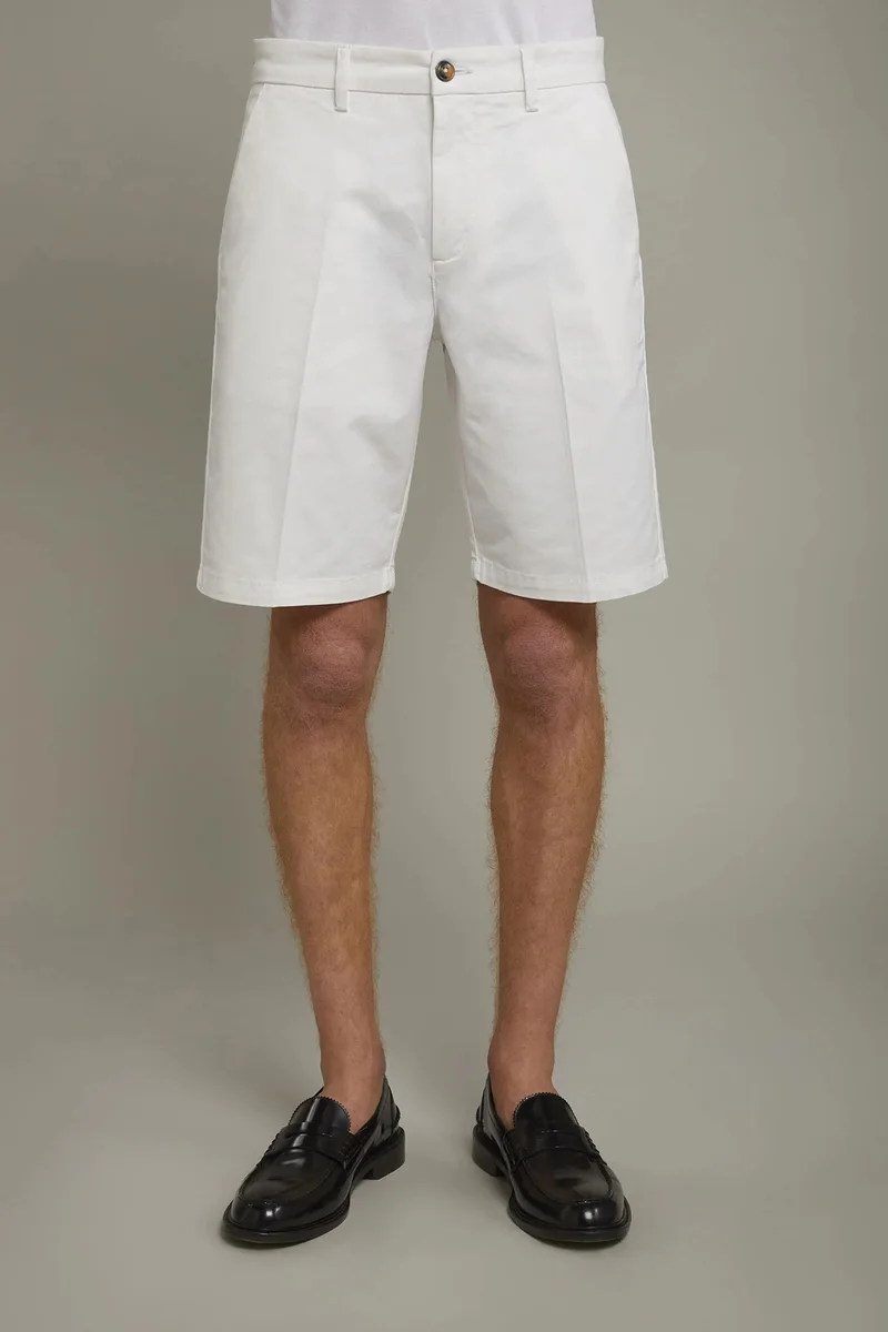 دوبل غانغر Men's Bermuda shorts classic twill - Cream