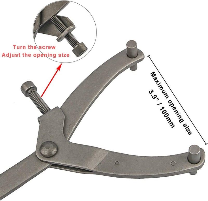 ESreake Adjustable Wrench 300mm Long Iron Material Fits Different Flywheel Sizes - Image 3
