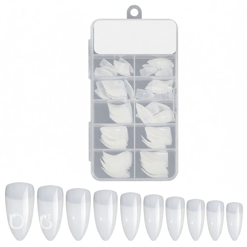 100PCS False Nail Tips Stick-On Fake Nails Eagle Claw Shaped Fake Nails for Soak Off Nail Extensions Nail Art Tool - Image 1