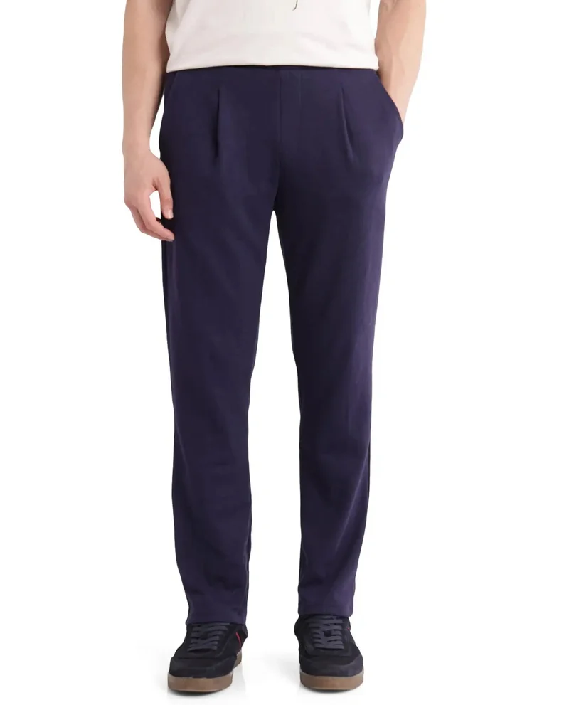 Rare Rabbit Rare Rabbit Men Kelo Dark Purple Cotton Polyester Lycra Elastane Fabric Jacquard Trouser