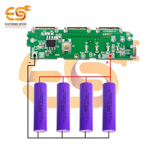 Electronicspices Electronic Spices 3 USB 5v 1a Mobile Power Bank Charger Controller Module Pack of 1pcs - Image 5