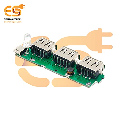 Electronicspices Electronic Spices 3 USB 5v 1a Mobile Power Bank Charger Controller Module Pack of 1pcs - Image 2