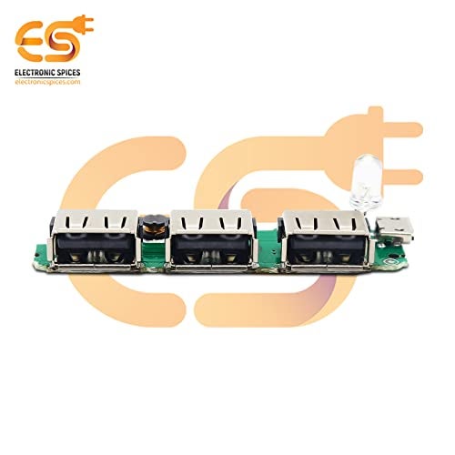 Electronicspices Electronic Spices 3 USB 5v 1a Mobile Power Bank Charger Controller Module Pack of 1pcs - Image 3